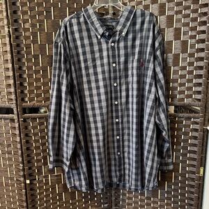 U.S. Polo Assn. Charcoal and Light Gray Checkered Shirt